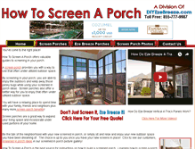 Tablet Screenshot of howtoscreenaporch.com